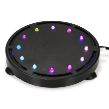 Lampe à bulles pour aquarium, pompe à air LED, pierre à bulles submersible, lumières LED multicolores, conception étanche, forme de disque rond,
