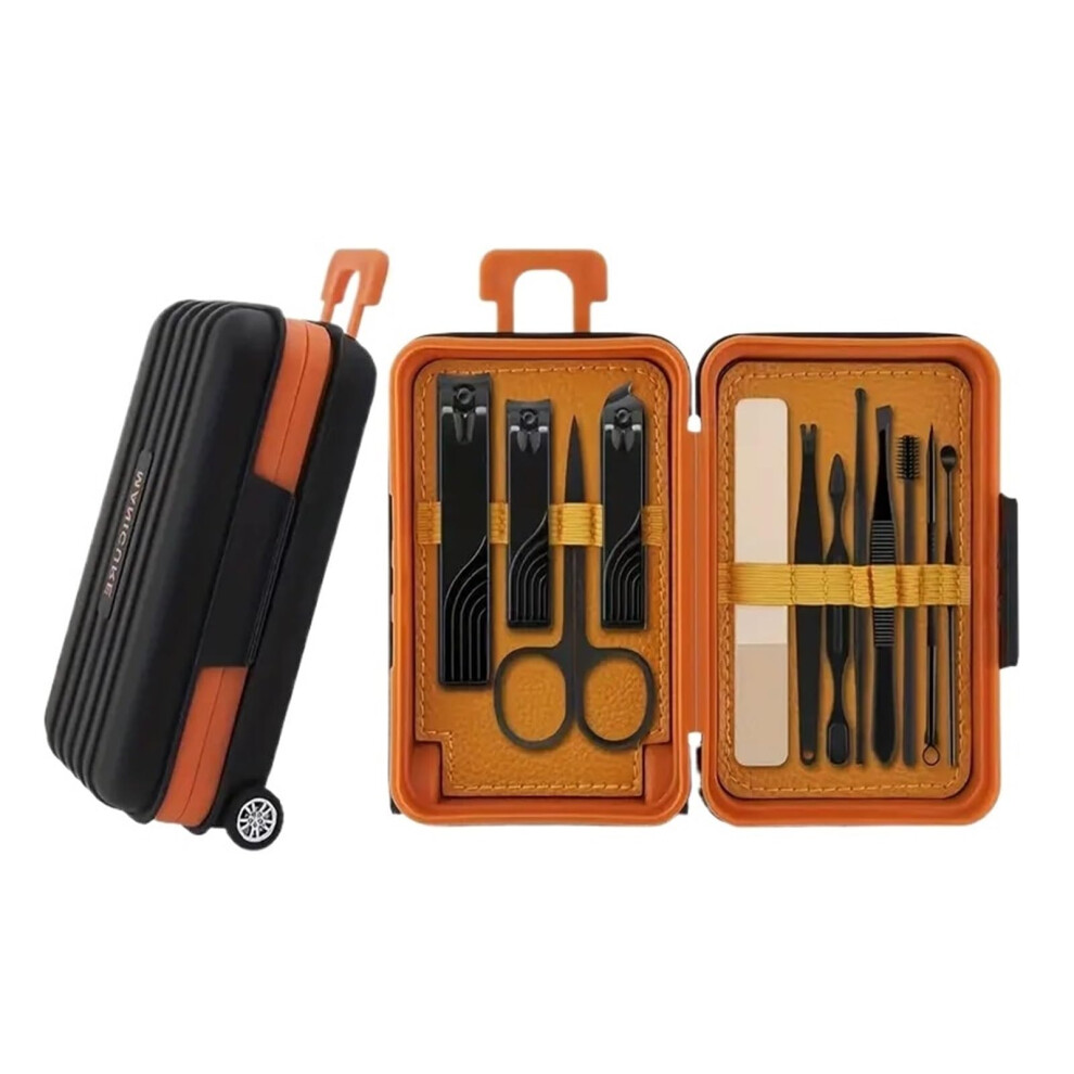Manicure Set 12pcs Stainless Steel Nail Clipper Kit for Precise Trimming and Travel Grooming