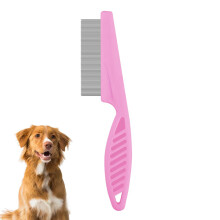 Pente para higiene de cães e gatos, pente antipulgas para cães com dentes finos que remove pelos soltos, pente eficaz contra pulgas e carrapatos