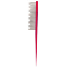 Pente para higiene de animais de estimação com design preciso em formato de cauda de rato, ideal para cães e gatos. Ferramenta de higiene com