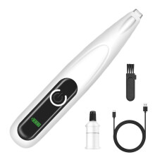 Nueva recortadora de patas para perros con luz LED, cortapelos para perros, afeitadora para mascotas recargable por USB e impermeable, kit de aseo