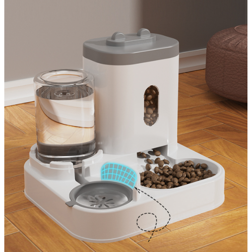 Conjunto de comedouro e bebedouro automático para animais de estimação, sistema de reabastecimento automático com dupla função para cães e 2
