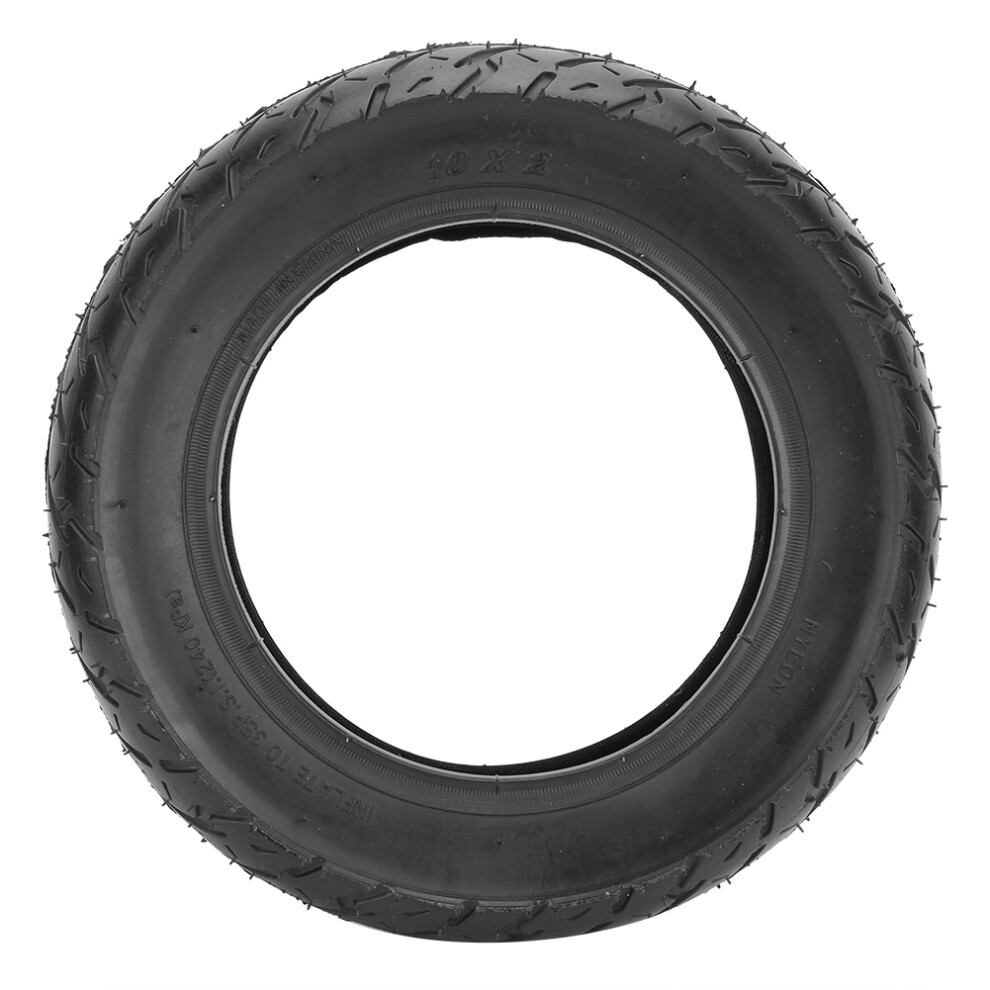 Scooter Tire 10X2.0 Heat Resistance Aging Resistance Anti-Skid Rubber Grooved Surface Explosion-Proof Pressure Resistance For Mobility Scooters