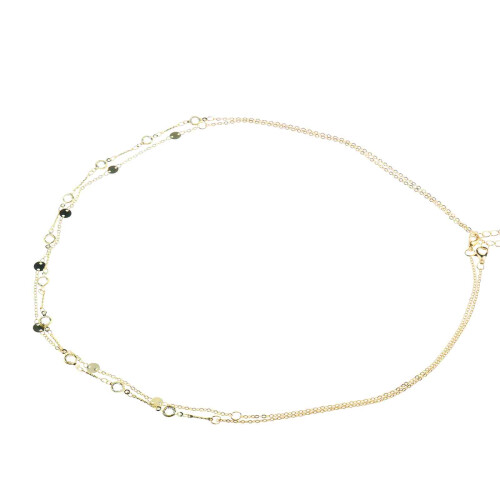 Διπλή Αλυσίδα για την Οσφυαλγία Boho, Αλυσίδες Μέσης, Ζώνη με Πούλιες, Αλυσίδα για