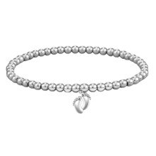 1PCS Bracelet for Women, Baby Shower Gifts, Little Foot Charm Bracelet, Friendship Bracelet, Birthday Gifts, Mothers Day Gifts, with Greeting Card