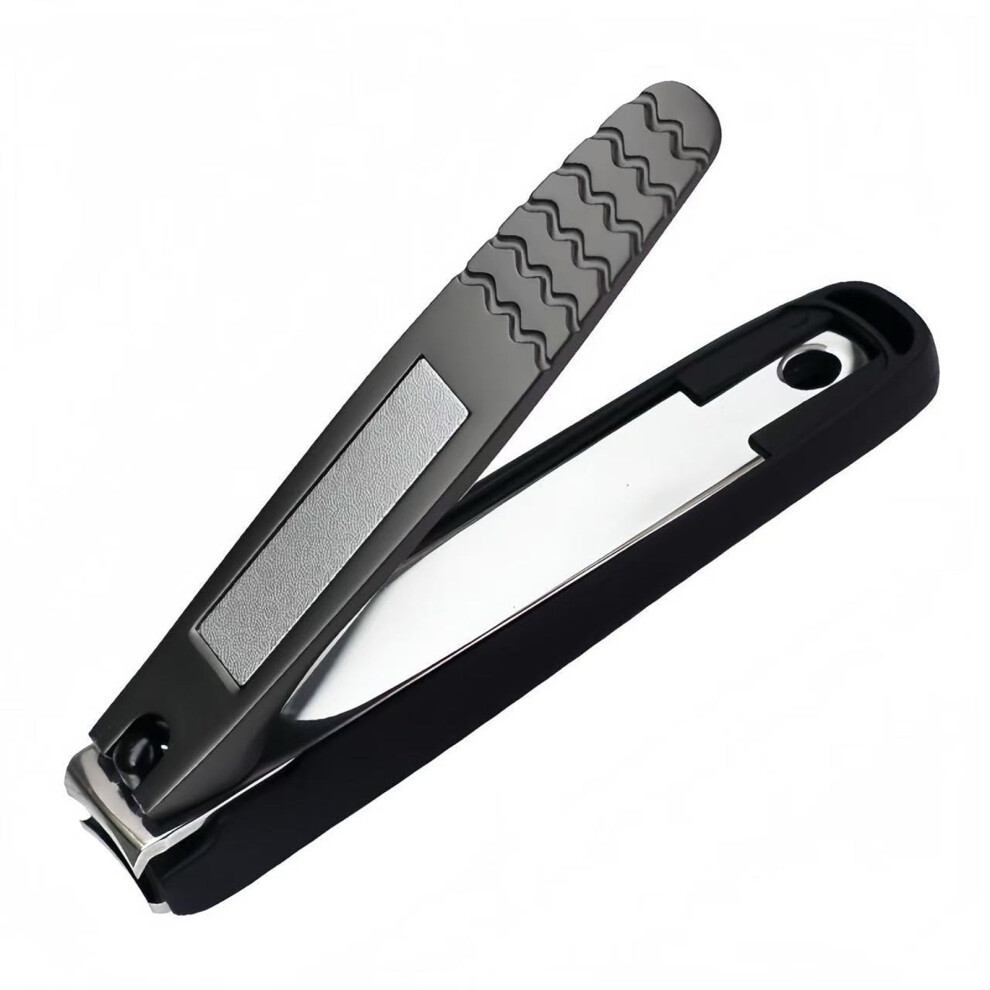 Stainless Steel Nail Clippers for Fingernails and Toenails with Sharp Curved Blades and NonSlip Grip