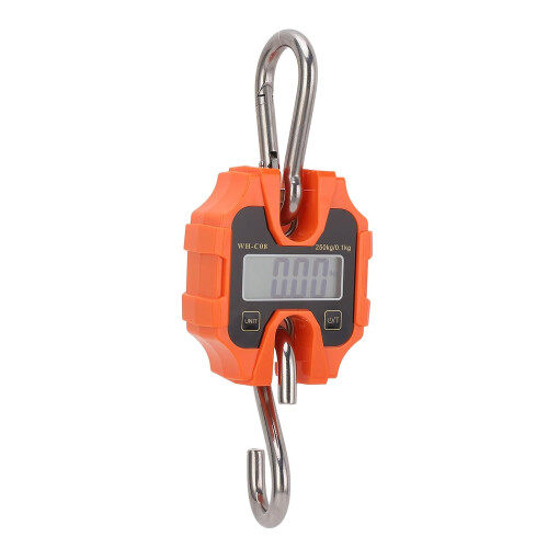 Digital Hanging Scale 550lb Capacity  Precision LCD Display Backlit ABS Stainless Steel 2