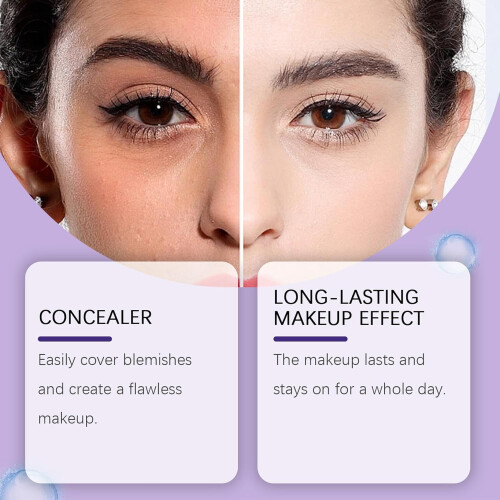 Full Coverage Waterproof Concealer Soft Matte Cream Ivory White LongLasting for Blemishes 2