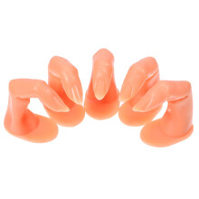 Nail Practice Hand Set with Tips, Realistic Fake Nail Training Fingers for Manicure Beginners