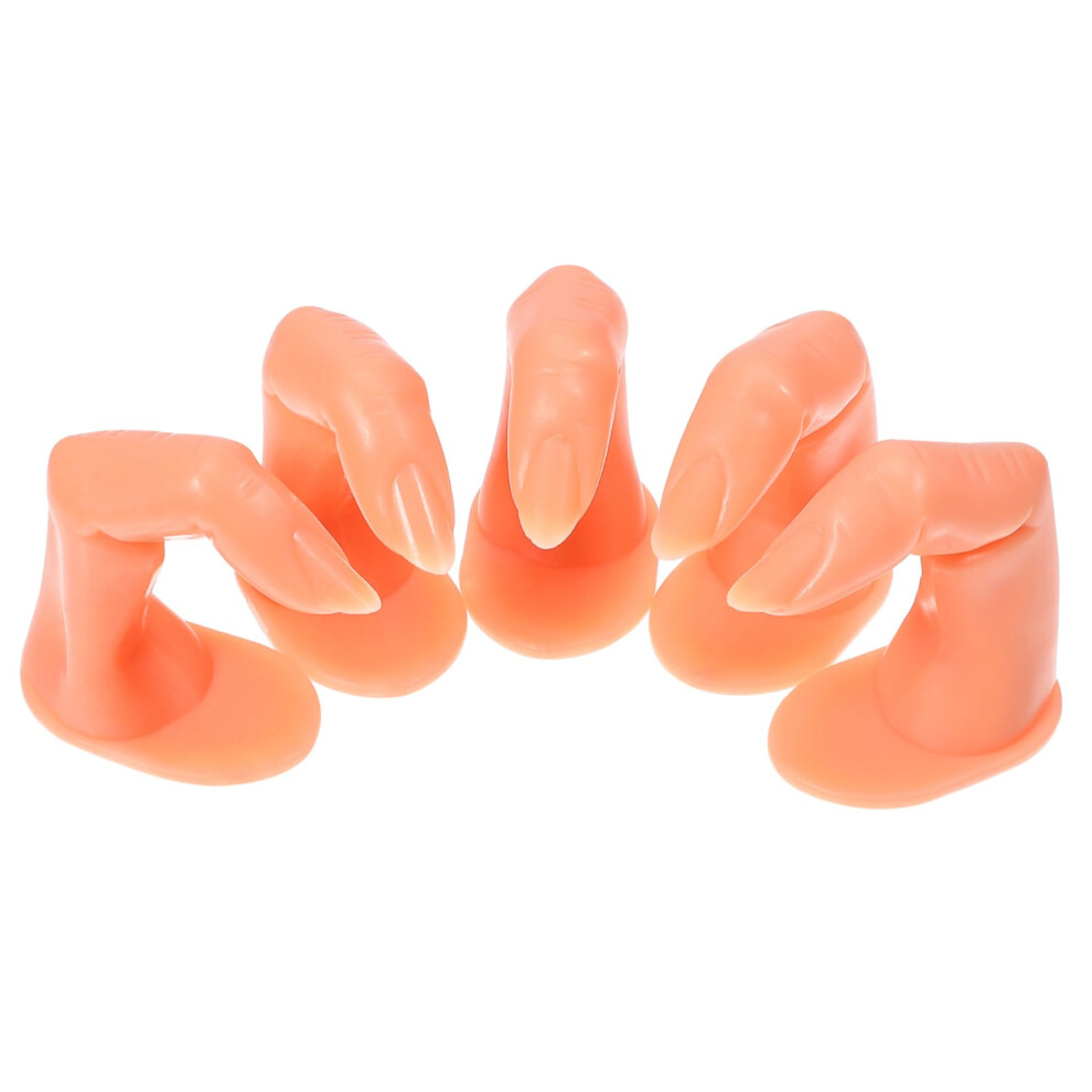 Nail Practice Hand Set with Tips, Realistic Fake Nail Training Fingers for Manicure Beginners