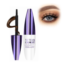 Light Brown Waterproof Peel Off Eyebrow Tattoo Gel Up to 3 Days Natural Tint with Precise Brush