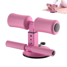 Sit Up Bar Suction Cup Floor Sit Up Device Portable Abdominal Training Aid For Women And Men Indoor Outdoor Travel Pink