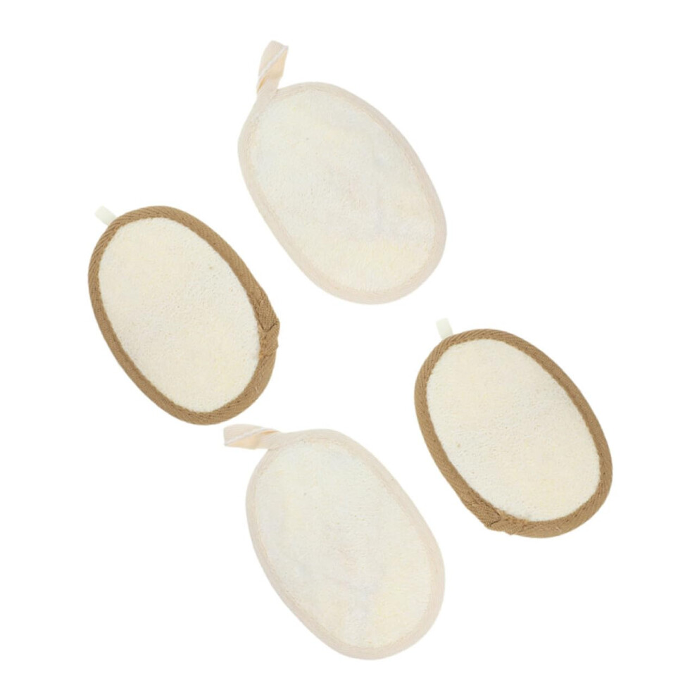 Loofah Sponge 4pcs Exfoliating Bath Scrubber for Gentle Skin Cleansing Shower and Travel Use