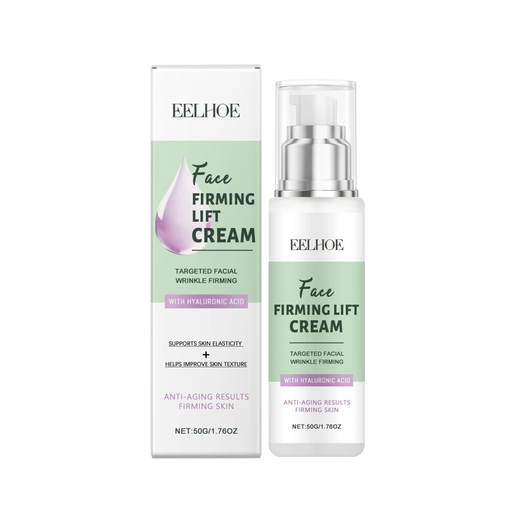 Face Firming Cream with Hyaluronic Acid, Anti Aging Moisturizer for Wrinkles and Elasticity, 1.76oz