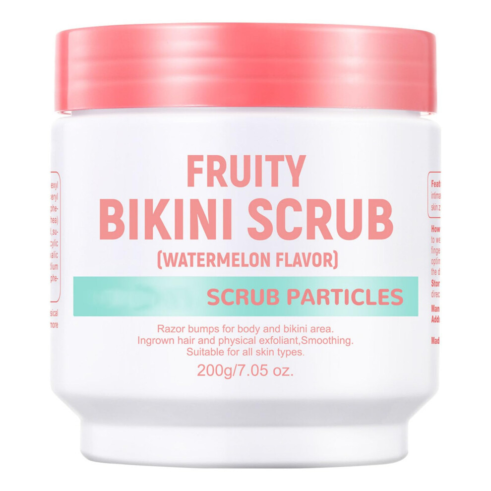 Strawberry Body Scrub 200g Gentle Exfoliating Scrub for Smooth Skin and Ingrown Hair Removal