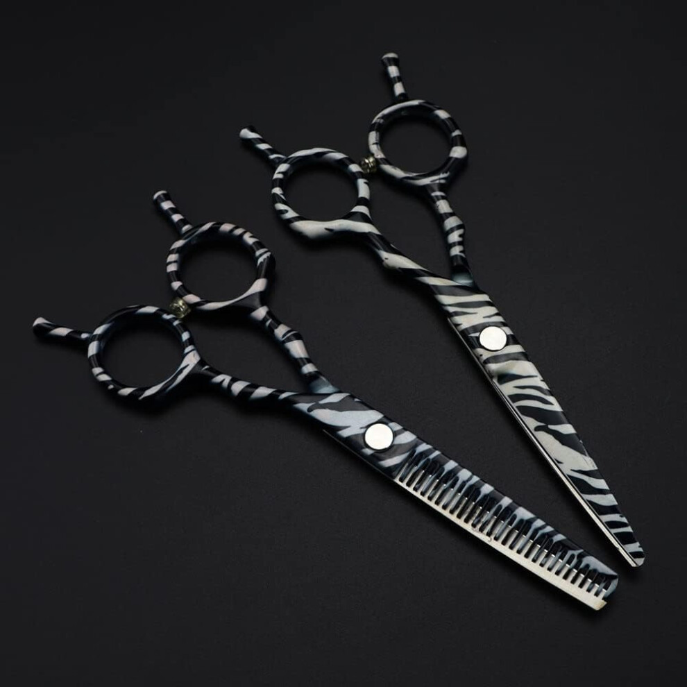 Professional Hair Cutting Scissors 5.5 Inch Carbon Stainless Steel Ergonomic Shears for Salon and Home
