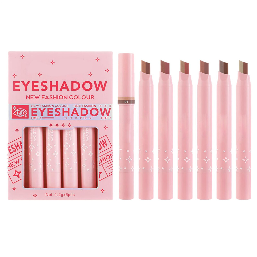 Cream Dual Color Eyeshadow Stick Set Waterproof Shimmer Gradient Pencil 12 Shades Longlasting