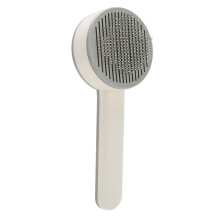Cepillo de acero denso con agujas para eliminar el pelo muerto, antideslizante y con diseño ergonómico, gris. Herramienta impermeable para una