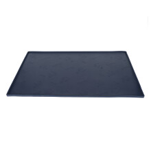 Waterdichte voerbakmat met opstaande rand, gemaakt van voedselveilig siliconen, morsbestendig, gemakkelijk schoon te maken, antislip ontwerp,