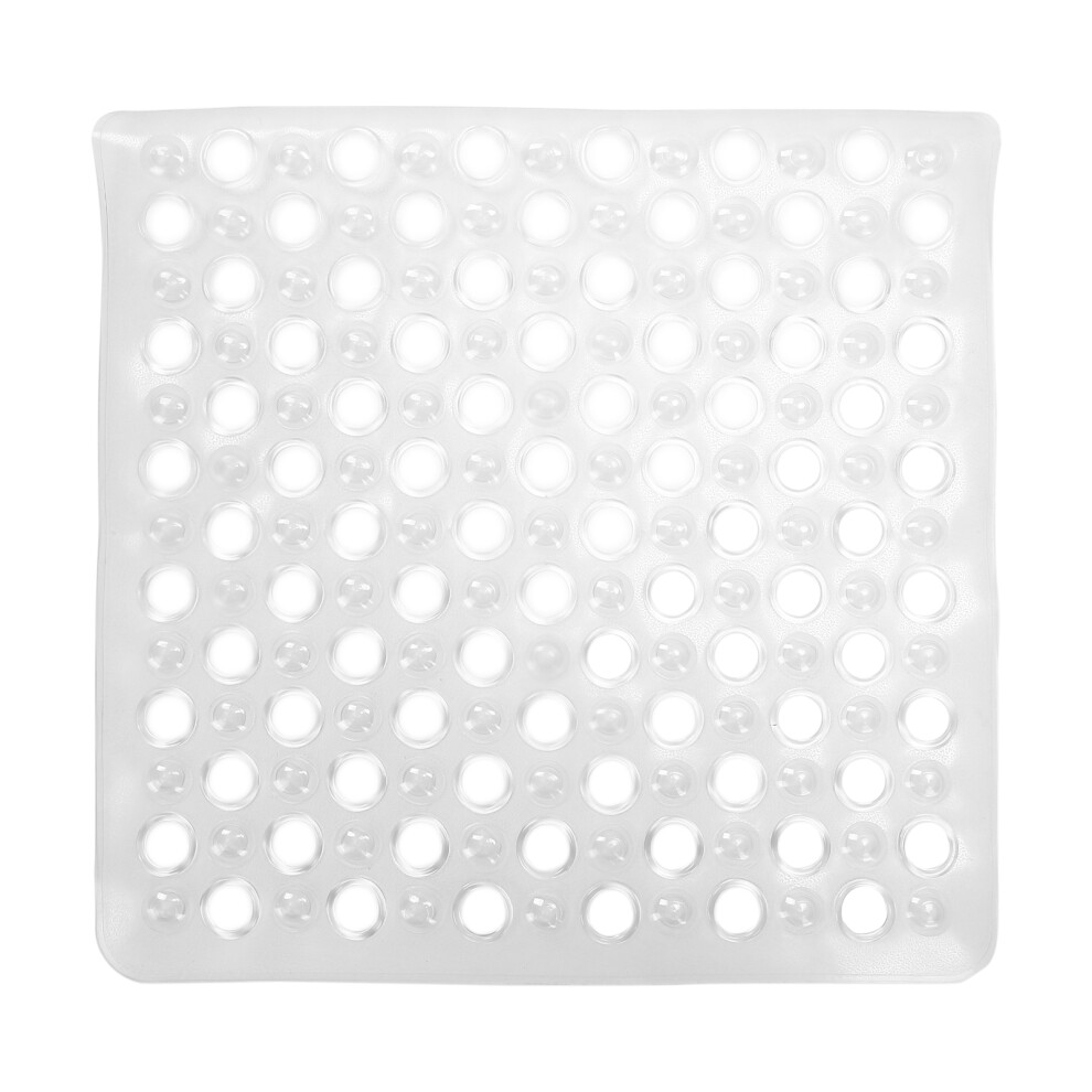 Anti-Slip Shower Mat, Transparent Silicone Large Size For Showers, Suction Cups Securely Attach To Smooth Surfaces, Excellent Drainage Design Promote