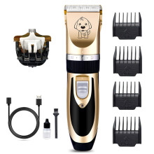 Máquina de tosa elétrica para cães, bateria recarregável, design sem fio, motor silencioso, lâmina fixa de aço inoxidável, ferramenta para