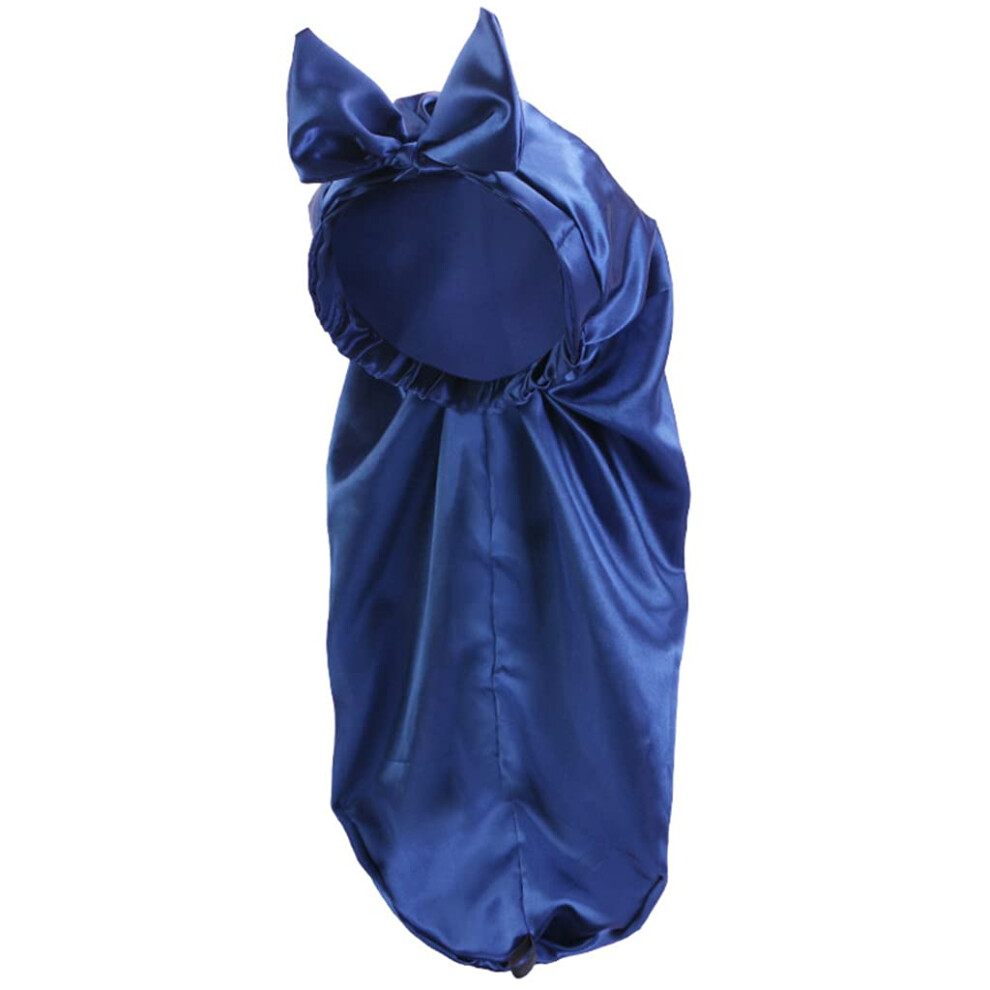Satin Bonnet for Women Adjustable Elastic Fit Sleeping Cap for Curly Braids and Long Hair