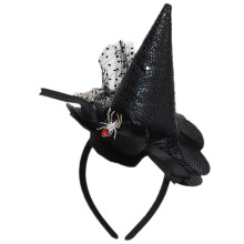 Halloween Witch Hat Headband for Adults and Kids Comfortable Lightweight Party Costume Accessory