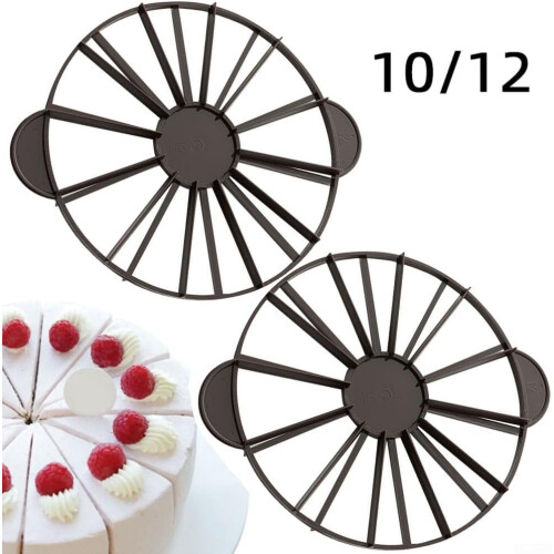 Cake Slice Divider 10/12 Equal Portions Round Cutter for Mousse Pastry with Comfortable Grip 1