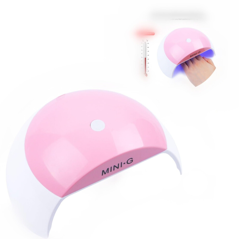Pink 48W Cordless Uv Led Nail Lamp With Timer, Fast Gel Nail Dryer For Home And Salon Use