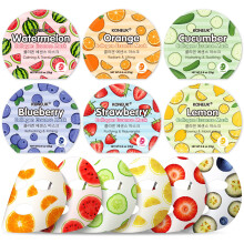 6 Pack Fruit Face Sheet Masks for Women, Collagen Hydrating Set, Deep Moisturizing Spa Party Gift