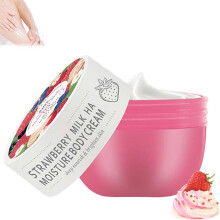 Strawberry Milk Whipped Body Butter with Shea and Hyaluronic Acid for Deep Hydration and Skin