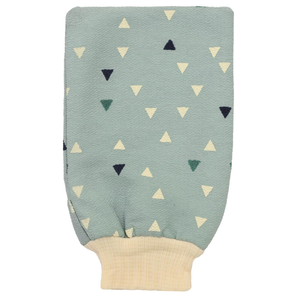 Green Deep Exfoliating Glove Doublesided Bath Scrub Mitt For Shower Spa Gentle On Sensitive Skin