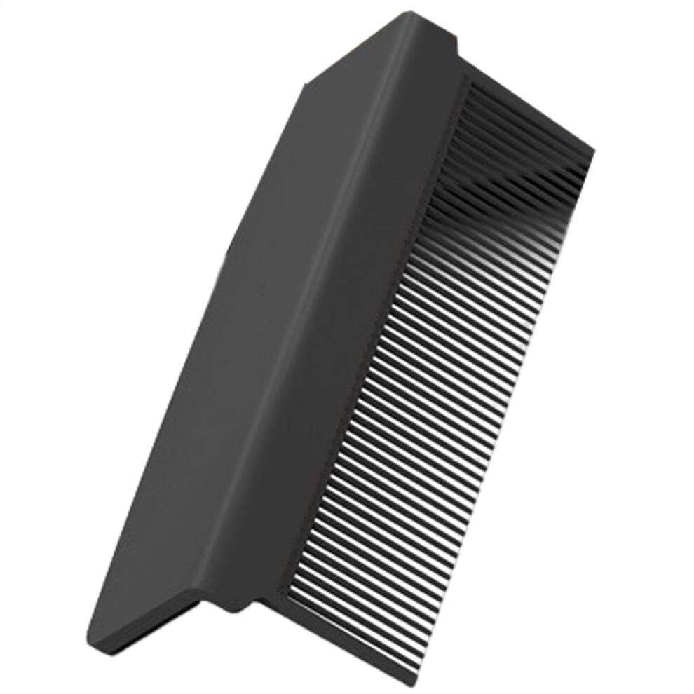 Black Flat Iron Comb Attachment With Heat Damage Protection, Clip On Hair Straightening Comb