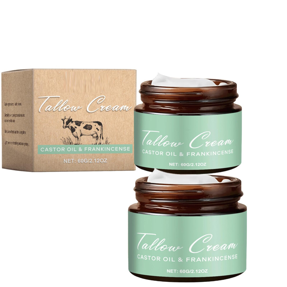 GrassFed Beef Tallow Cream with Frankincense Oil for Deep Hydration and Skin Revitalizing (2)