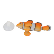 Silikon-Aquarium-Dekoration mit leuchtendem Clownfisch, schwimmender künstlicher Fisch für ein lebensechtes Bewegungserlebnis, ungiftige,