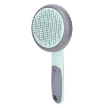Escova autolimpante para higiene de animais de estimação, remove nós com dentes angulares em forma de agulha, possui botão de limpeza com um