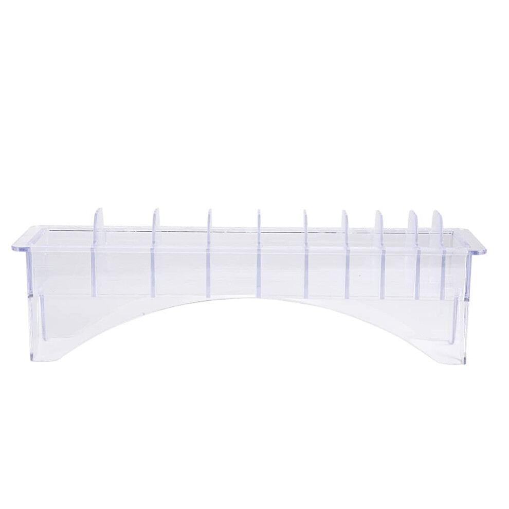 Unisex Hair Clipper Guard Organizer Case With 10 Slots, Secure Comb Storage For Professional Barbers