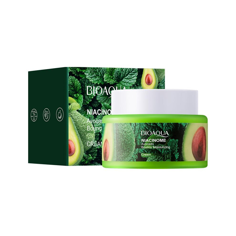 Avocado Face Moisturizer with Deep Hydration and Elasticity Boost, Gentle Cream for Dry Skin 50g