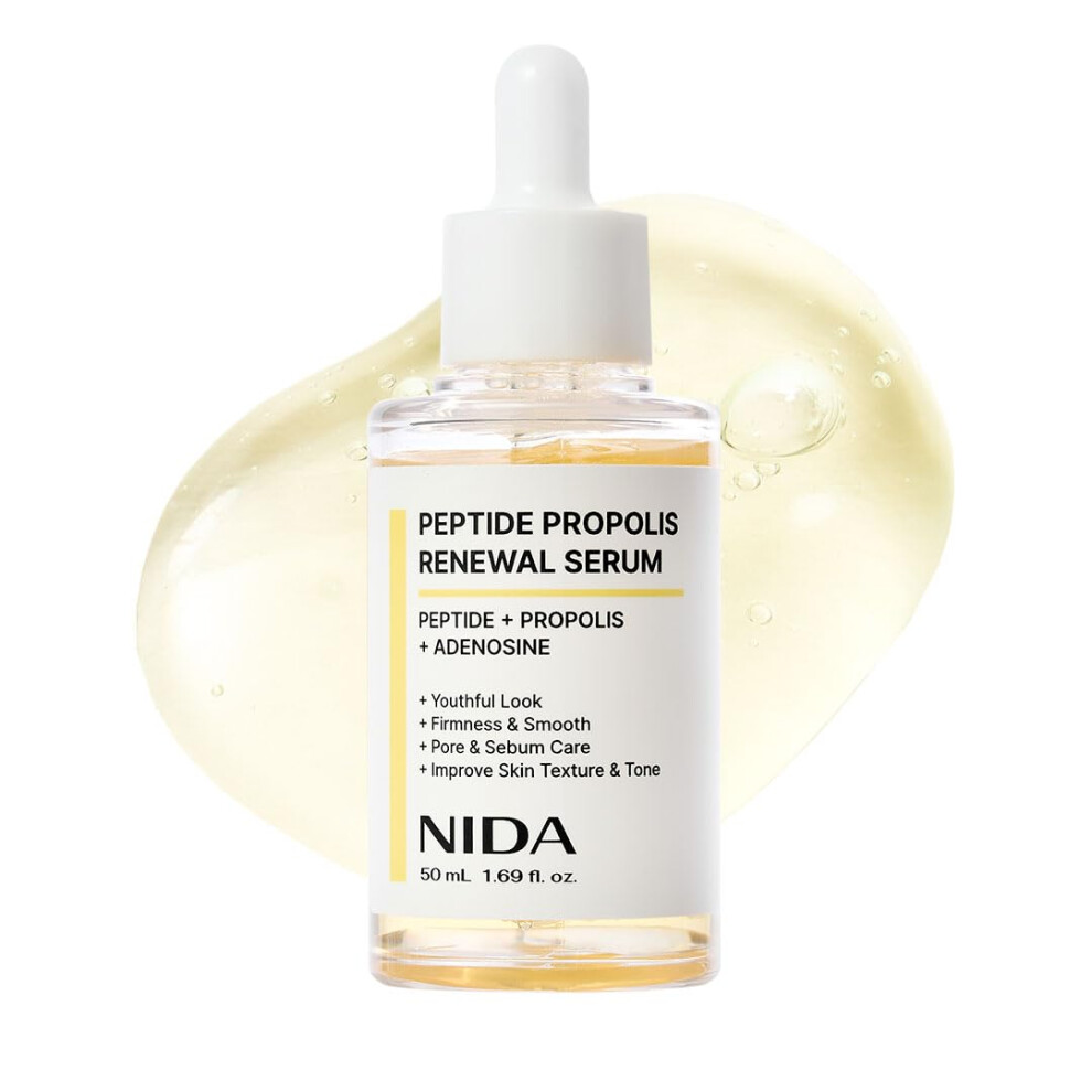 Anti Aging Peptide Face Serum with Propolis and Adenosine for Wrinkles, Hydration, 50ml