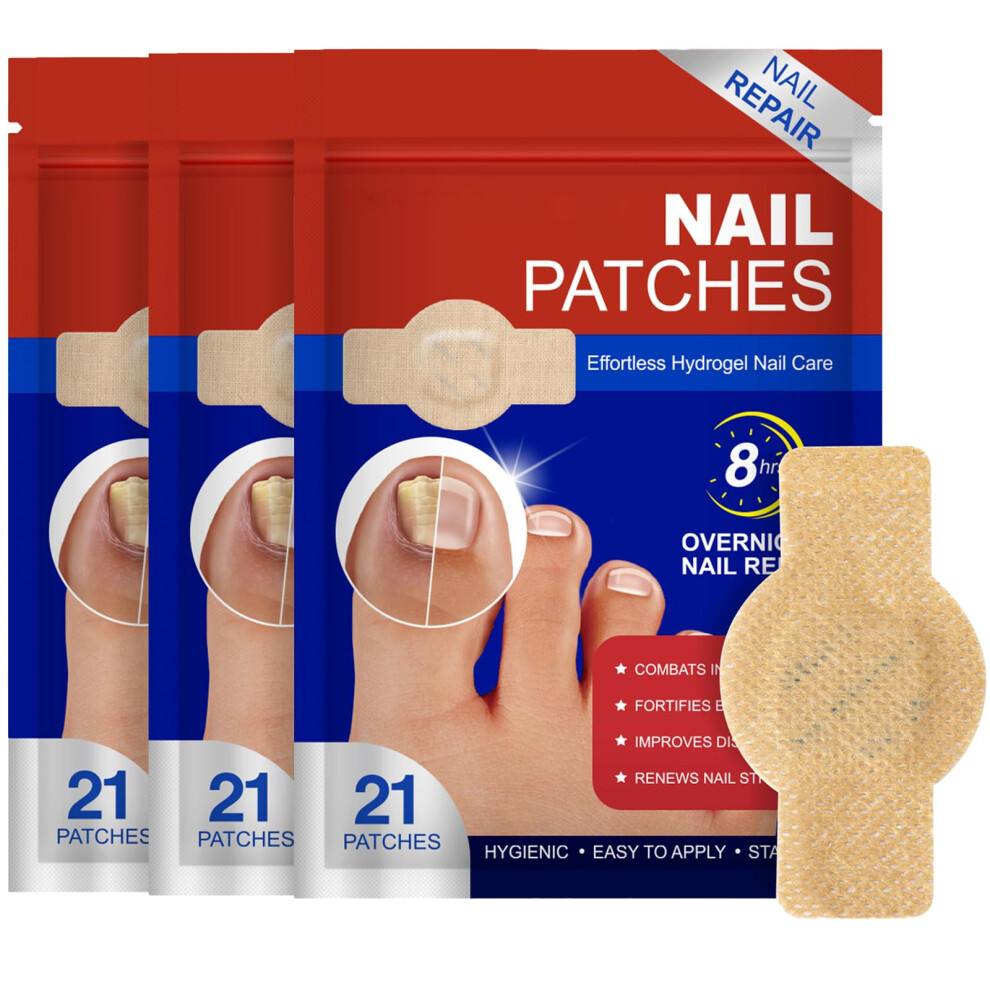 Nail Fungus Treatment Overnight  Patches for Toenails and Fingernails 63pcs Breathable Fit