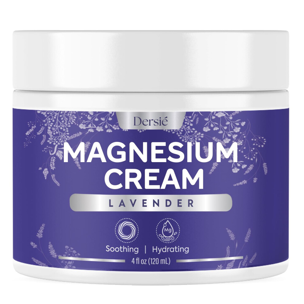 Magnesium Sleep Cream with Lavender for Muscle Relaxation, Leg Cramps Relief and Deep Hydration 4oz