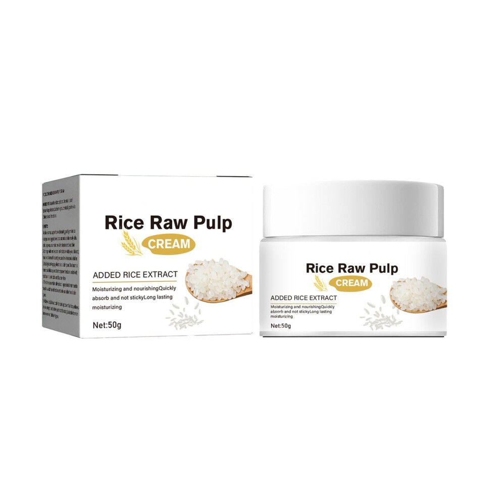 Cream Face Moisturizer With Rice Extract, Hydrating Face For Sensitive Skin, Antiaging And Pore Refining, 50G