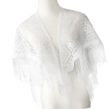 Comfortable Fashion Lace Scarf Breathable Polyester Fabric-B3