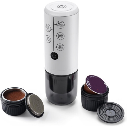 Coffee Machine USB Charging Espresso Maker Portable White Electric Quick Heating 2