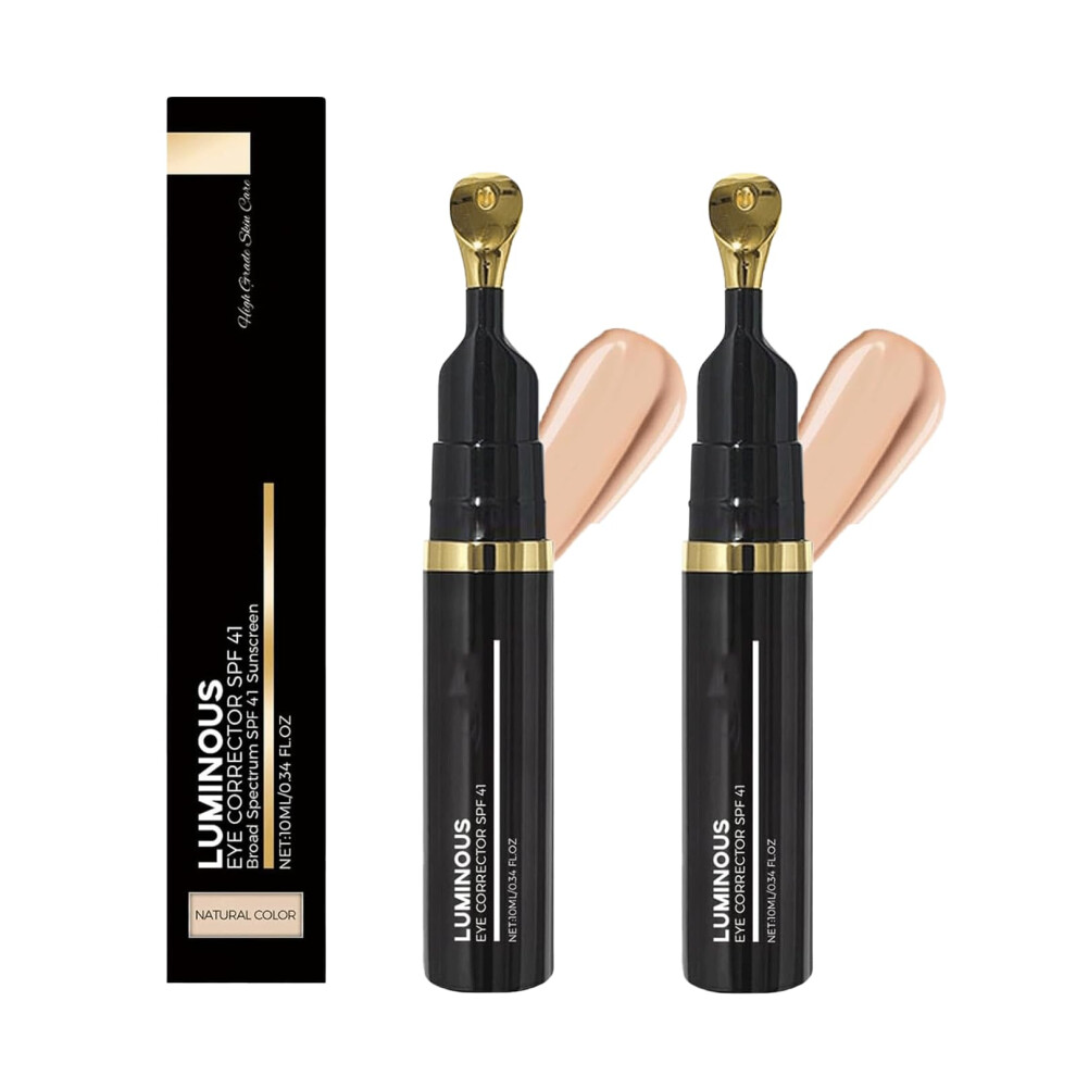 Dark/Cream Under Eye Concealer For Circles Spf 41 Brightening Moisturizing Tinted Eye 2Pcs Natural