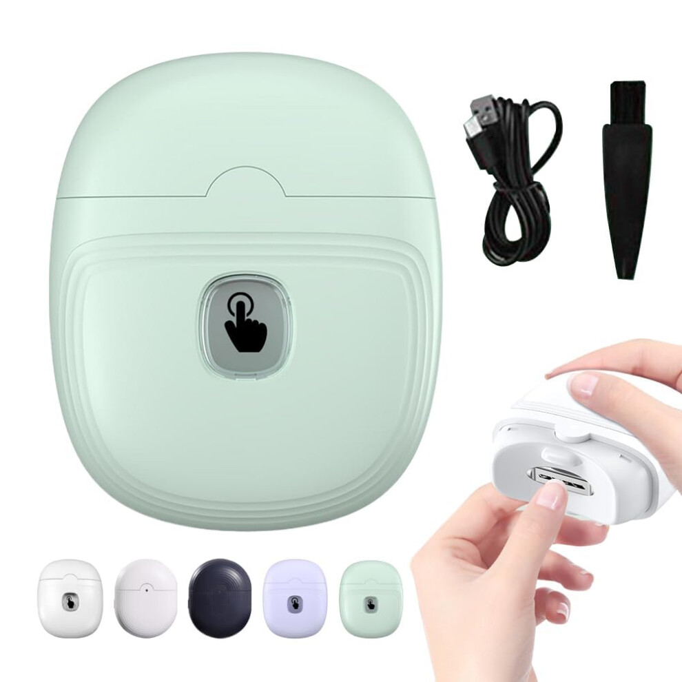 Electric Nail Clipper for Babies and Adults, Quiet Rechargeable Trimmer with Safety and Nail Storage