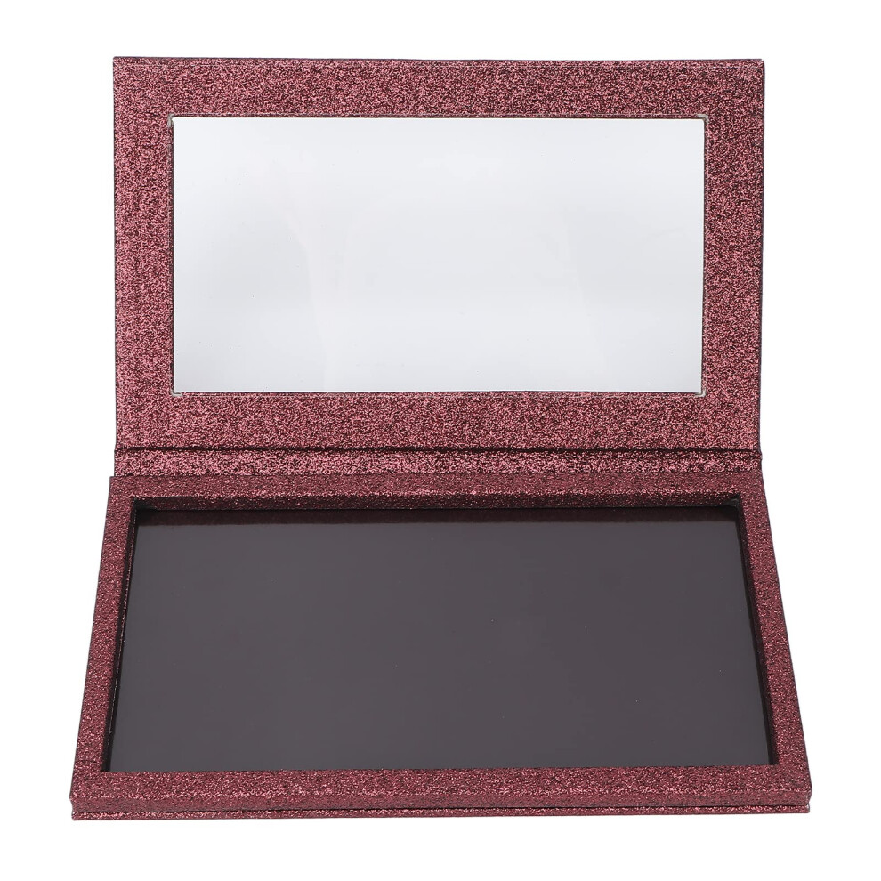 Burgundy Magnetic Makeup Palette With Secure Hold, Empty Refillable Eyeshadow Organizer