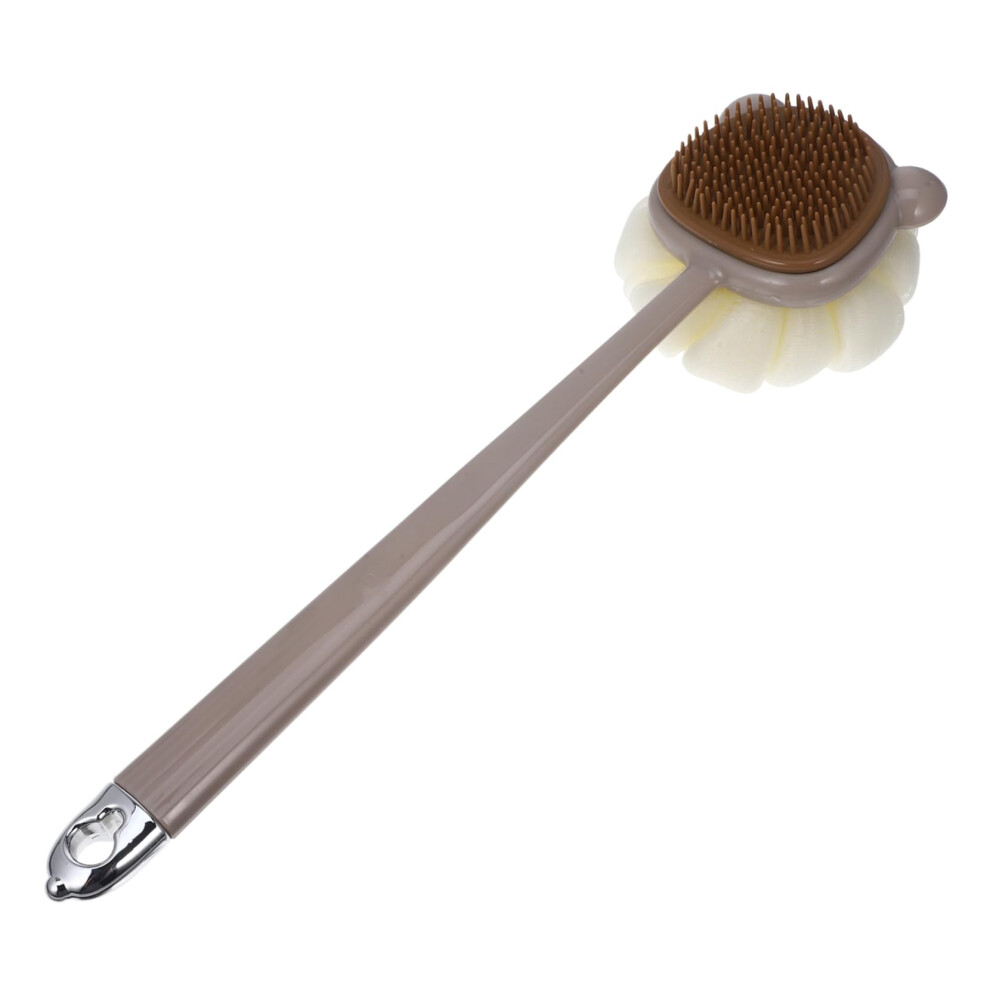 Back Scrubber for Shower with Extra Long Handle, DualSided Soft and Stiff Bristles Body Brush
