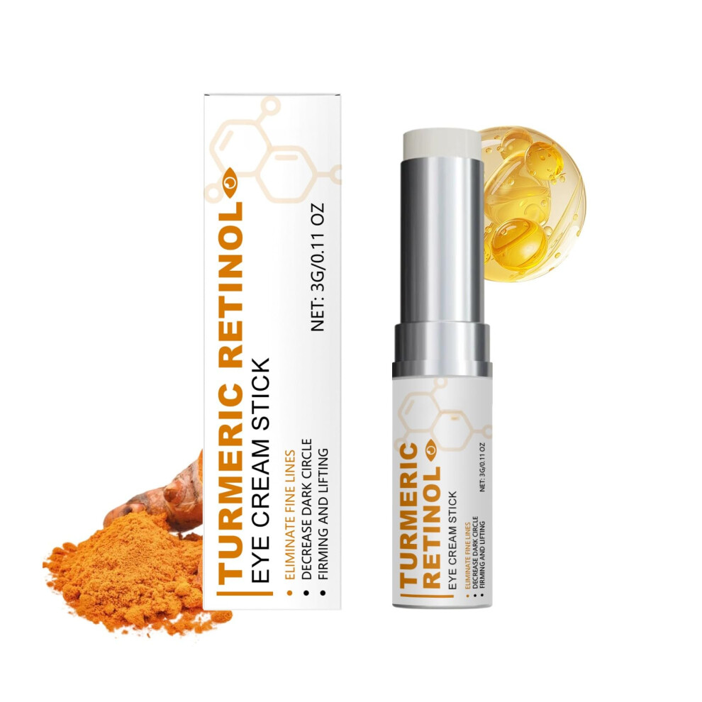 Cream/Dark Retinol Eye Stick With Turmeric For Circles, Puffiness, Fine Lines And Deep Hydration