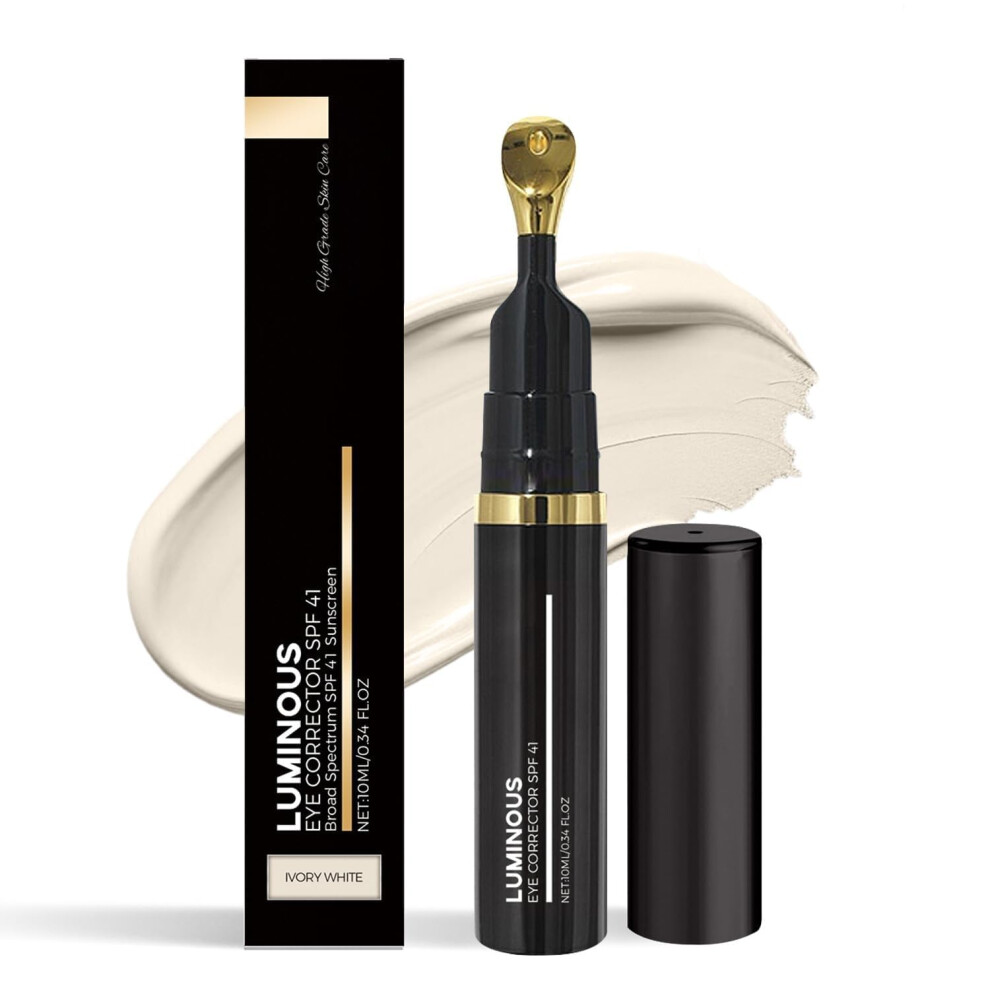 Under Eye Corrector for Dark Circles with SPF 41, AntiAging Tinted Eye Cream Ivory Shade